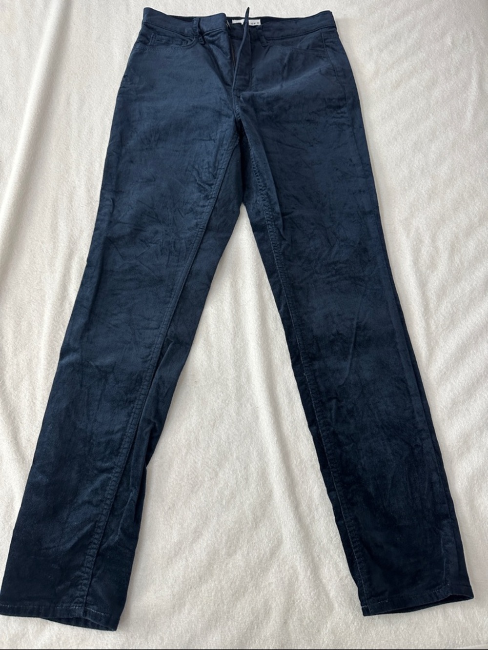 Loft- Modern Skinny Navy Velvet Pants- Size 28/6